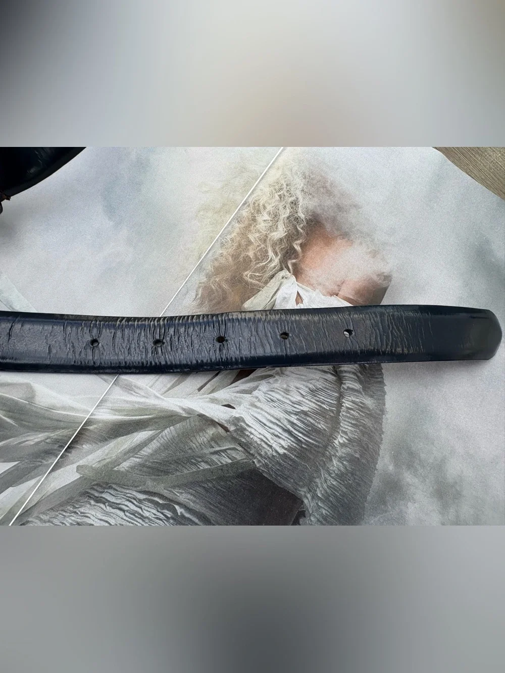 Ralph Lauren Genuine Leather Belt In Navy Blue Size M/35”
